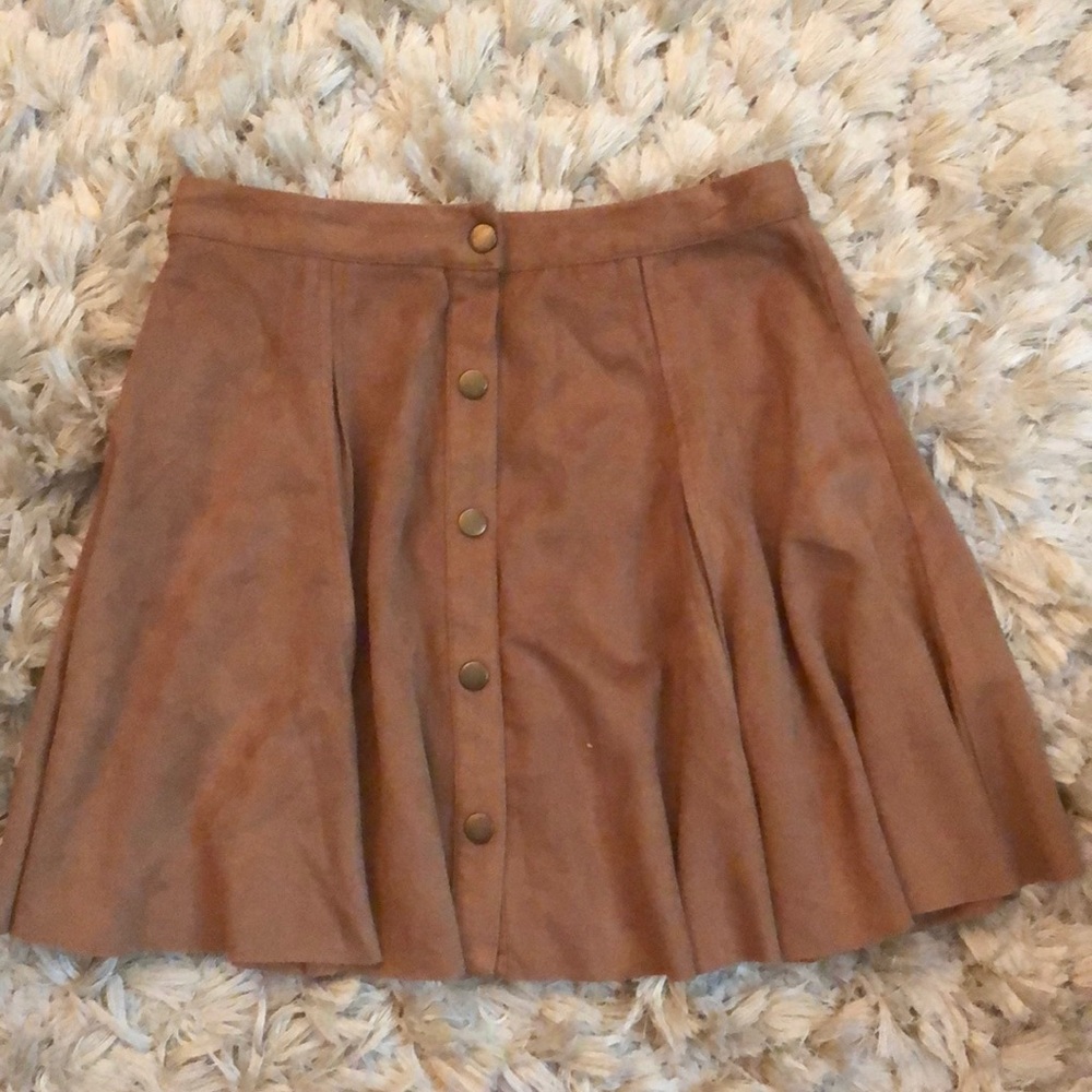 High waisted suede mini skirt from design lab